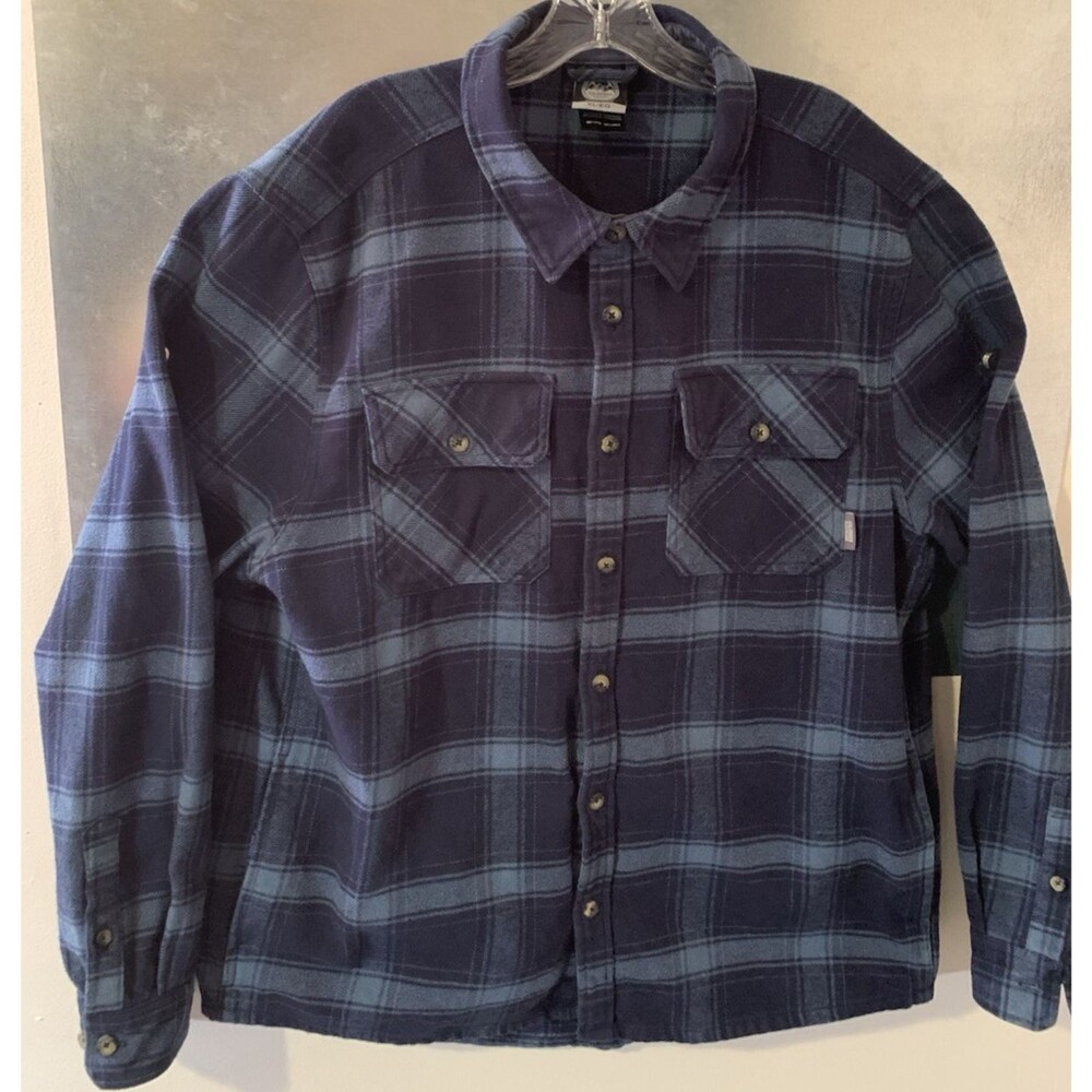 Flannel Shacket Thick w/Pockets Plaid Colorado Clothing Men Xl Blue/Navy